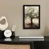 Beige - Abstract - Boom - Goud fotolijst zwart zonder passe partout klein -sfeer1