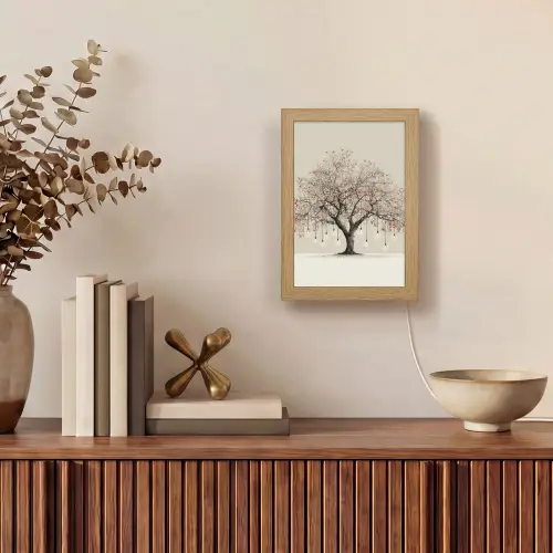 Lichtboom - Winter - Kerst - Meerkleurig Light Box met kabel (Tafellamp) klein -sfeer2