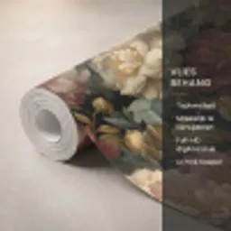 Bloemen - Barok - Patroon - Roze - Crème Behang Vlies klein 1076 -USP_closeupNL