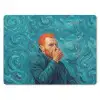 Portret - Klassiek - Blauw muismat rubber klein -3d