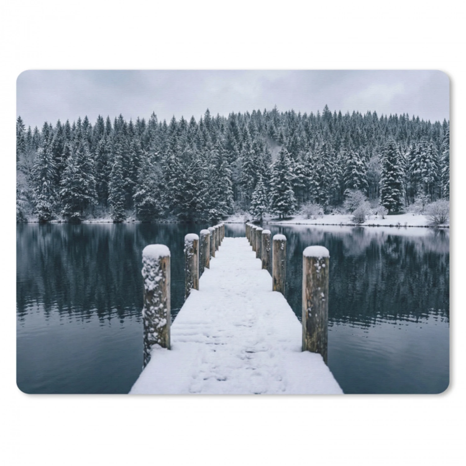 Steiger - Meer - Sneeuw - Bergen - Rustgevend muismat rubber klein -3d