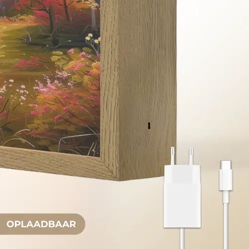 Landschap - Illustratie - Natuur Light Box met batterij (Wandlamp) middel -USP_websiteoplaadbaarNL