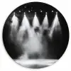 Theaterzaal - Mist - Spotlights - Zwart Wandcirkel kunststof plaat 5mm dik klein -3d