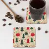 Illustratie - Kerst - Sterren onderzetter kurk middel 366 -sfeer2