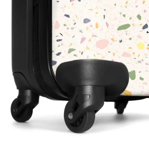 Terrazzo patroon veelkleurig confetti NBS - Handbagage koffer - Kinderen Unisex middel -wiel