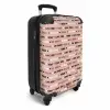 Liefdeswoorden op lichtroze NBS - Handbagage koffer - Volwassenen Unisex middel -productfoto_3d