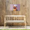 Papegaai - Koksmuts - Nieuwsgierig - Vogel Tuinposter op houten frame 2 cm dik klein -sfeer4