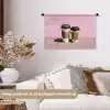 Koffiebekers - Deksel - Verf - Textuur Wandkleed katoen klein -sfeer1
