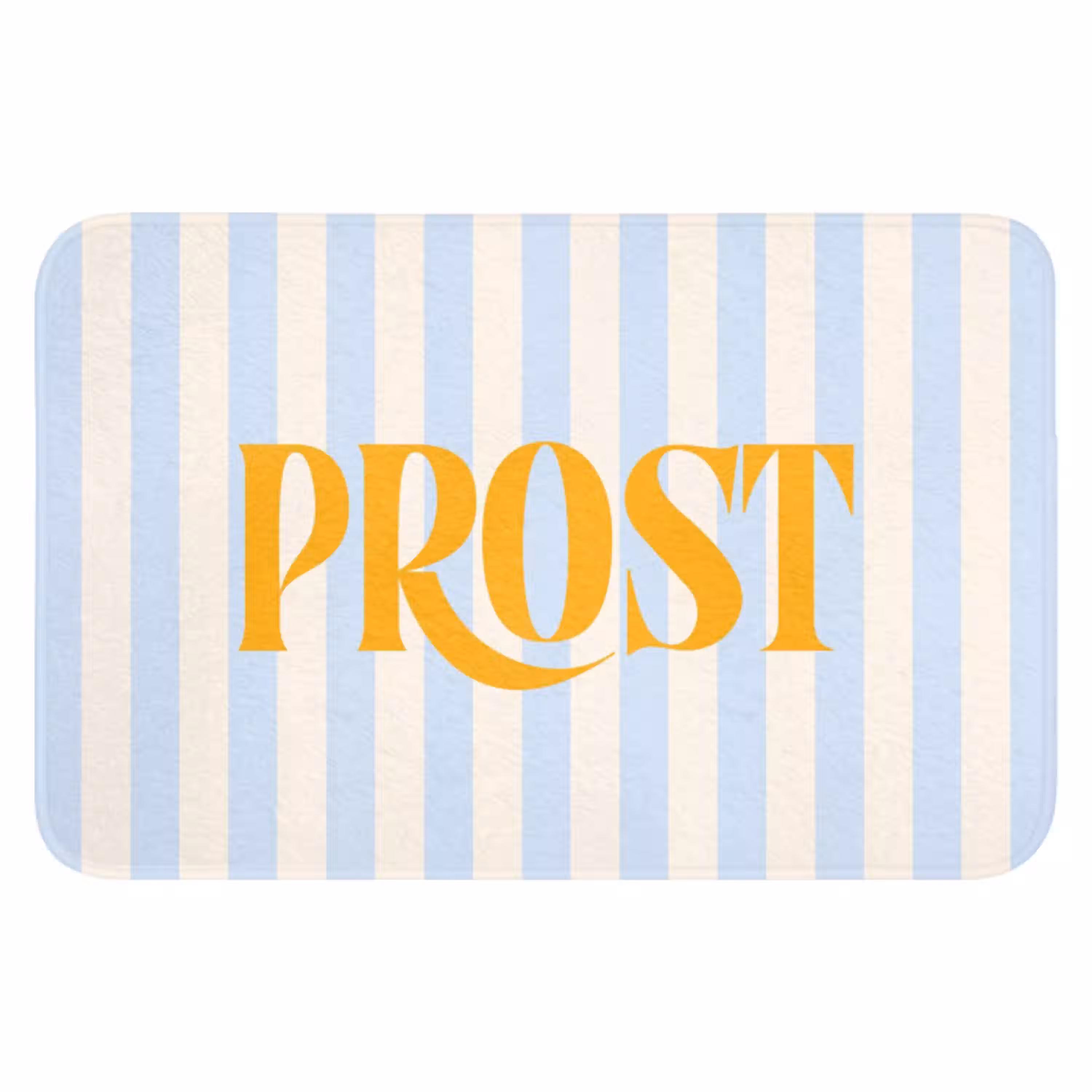 Oranje - Blauw - Strepen - Prost WCmat klein -3d