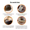 Diepbruin - Hout - Bamboe Inductie beschermer vinyl 3mm klein 276 -zzzzzzz-td-werking