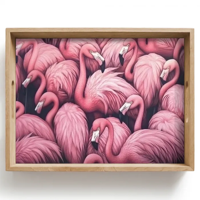 Flamingo - Roze - Dieren Dienblad Rechthoek middel -z3d_shopping