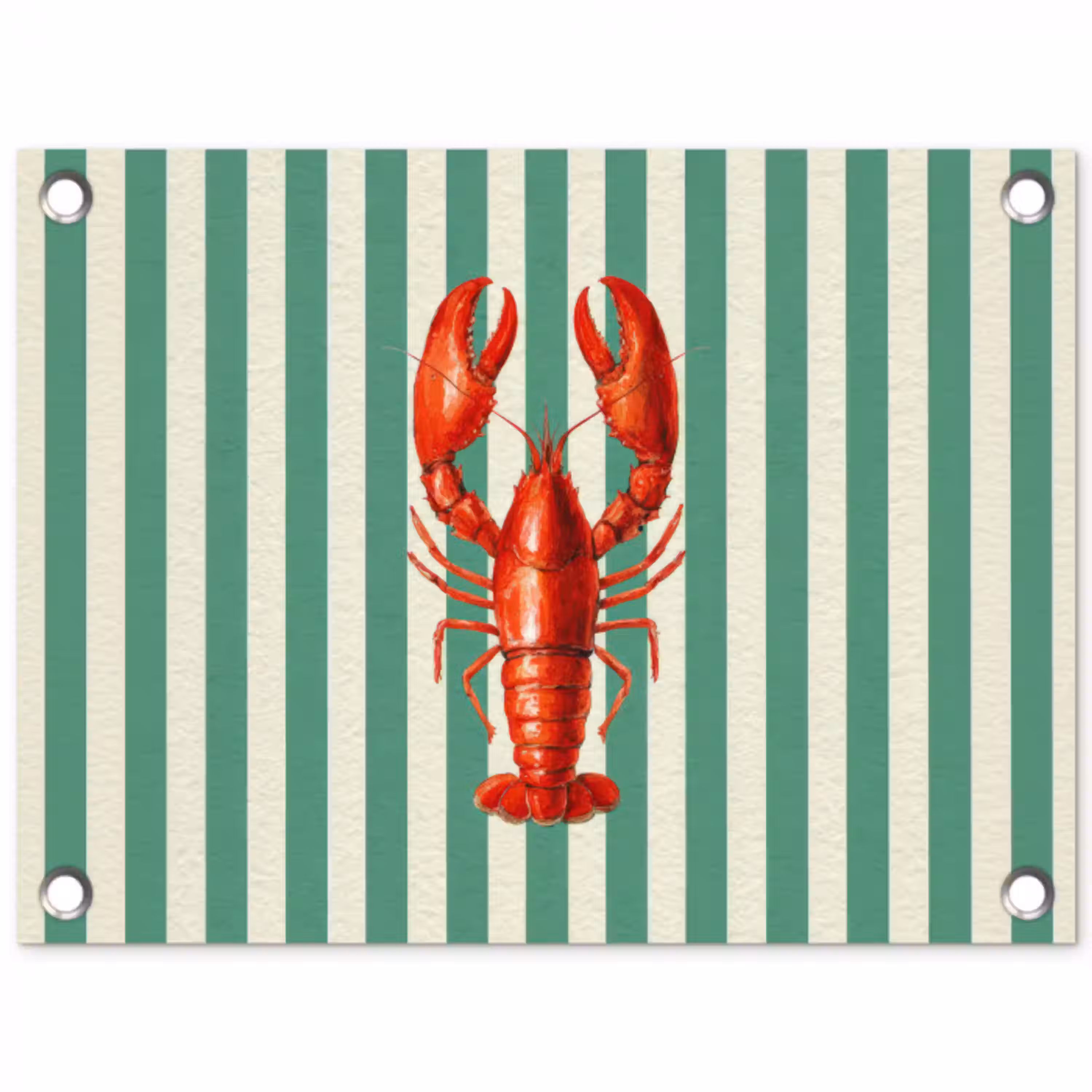 Kreeft - Strepen - Realistisch - Zomers tuinposter los doek klein -3d