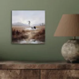 Kraanvogel - Natuur - Realistisch aluminium wit klein -sfeer2