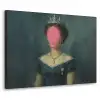 Kroon - Roze druipend verf - Portret Textielframe - compleet frame klein -3d
