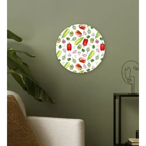 Paprika - Mais - Oost Wandcirkel plexiglas klein 852 -sfeer3