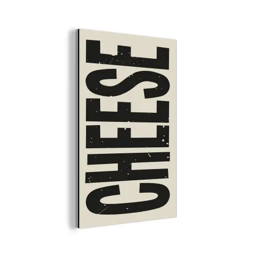 Kaas - Decoratie - Beige - Cheese aluminium wit klein -3d