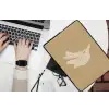 Bananen - Beige - Lijntekening - Minimalistisch laptophoes neopreen klein -bureau
