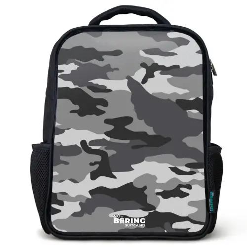 Camogrijs Rugzak - Zwart middel -3d