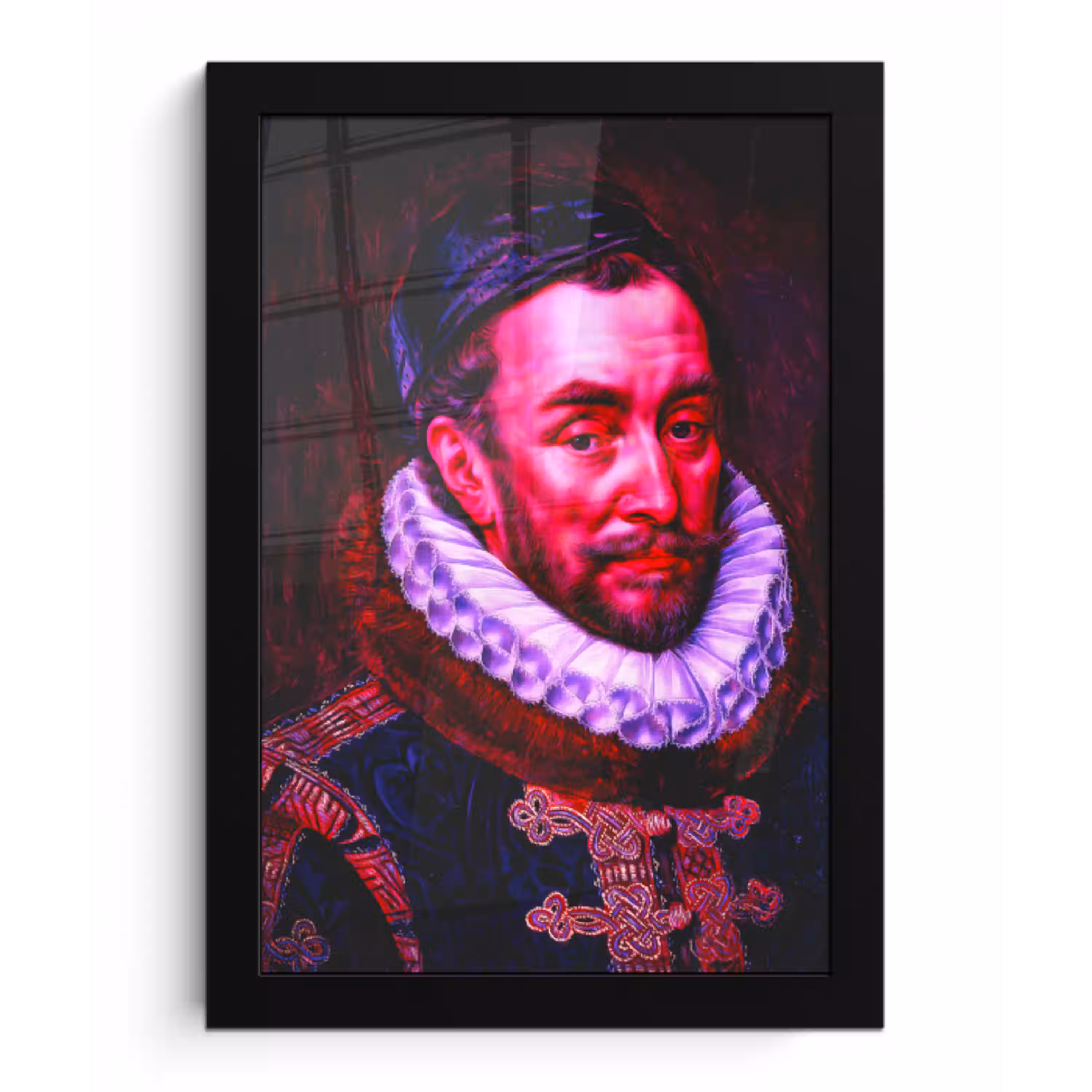 Willem van Oranje - Adriaen Thomasz - Oude meesters fotolijst zwart zonder passe partout klein -3d