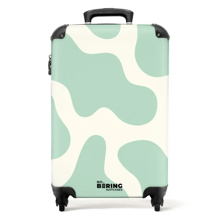 Abstract - Mintgroene vormen NBS - Handbagage koffer - Kinderen Unisex middel -productfoto_recht