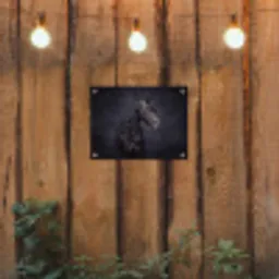 Portret - Paard - Donker tuinposter los doek klein -sfeer1