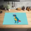 Dinosaurus - Blauw - Zonnebril Inductie beschermer vinyl 3mm klein -sfeer5
