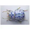 Kever - Delfts  - Blauw - Goud poster papier klein -3d
