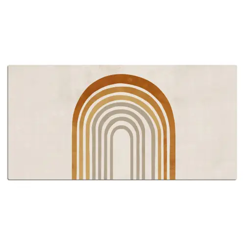 Minimalistisch - Boog - Lijnen - Beige Muismat XXL klein -3d_leeg