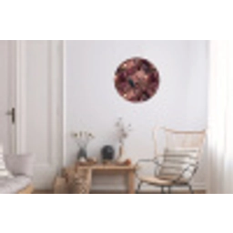 Vogels - Bladeren - Roze Wandcirkel aluminium klein 190 -woonkamer