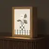 Vaas - Geruit - Groen - Bloem Light Box met kabel (Tafellamp) klein -z3d_website