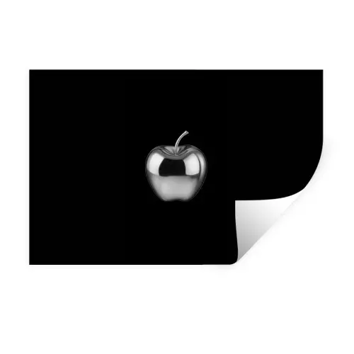 Appel - Metallic - Symmetrisch Muursticker klein -3d