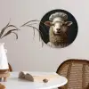 Schaap - Wol - Kok Wandcirkel plexiglas klein -sfeer4