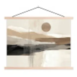 Minimalistisch - Landschap - Dimensie textielposter latten blank klein -3d