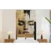 Abstract - Goud - Gezicht - Lippen fotobehang vinyl groot -bed
