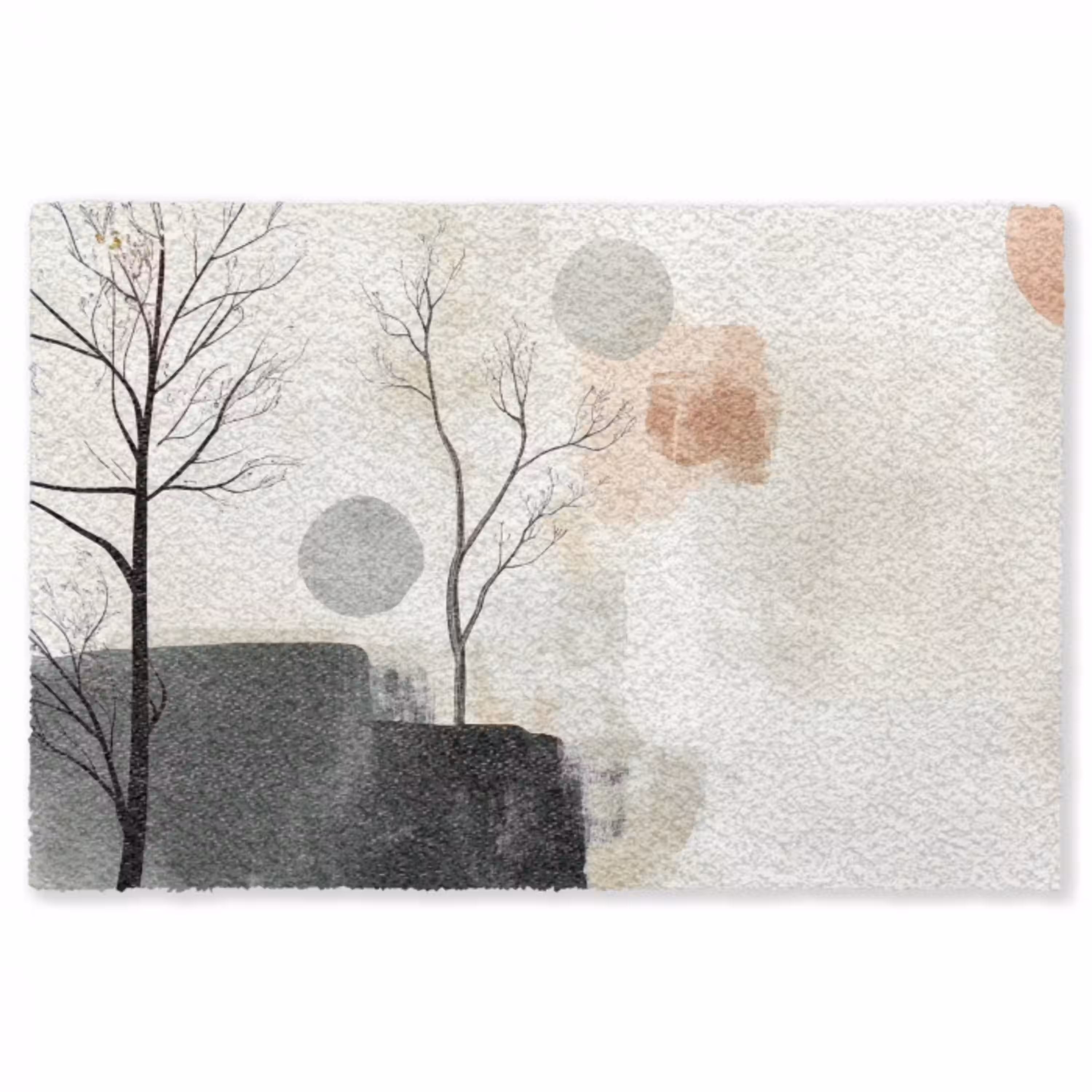 Wabi sabi - Beige - Plant Vloerkleed Rechthoek klein -3d