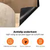Abstract - Vlakken - Zwart - Rond Inductie beschermer vinyl 3mm klein -zzzzzzz-td-onderkant