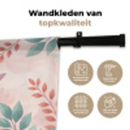 Kolibrie - Vliegen - Natuur - Illustratie - Kleurrijk Wandkleed katoen klein -sfeer2
