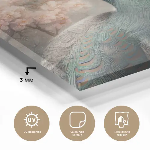 Pauw - Vogels - Bloemen - Boom - Botanisch plexiglas 5mm klein -sfeer2