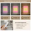 Bonjour - Roze - Fel groen Light Box met kabel (Tafellamp) klein -USP_lichtkleurNL
