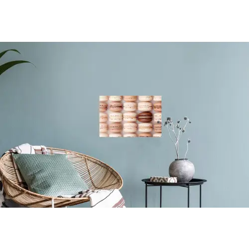 Macarons - Beige - Bruin Muursticker klein -plant
