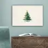 Kerstboom - Illustratie - Ster - Sneeuw canvas 2cm klein -sfeer4