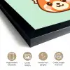 Rode panda - Groen - Cartoon fotolijst zwart zonder passe partout klein -sfeer2