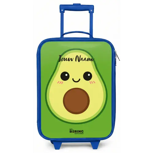 Kawai - Avocado - Groen Kinderkoffer - Blauw klein -zz3dotto