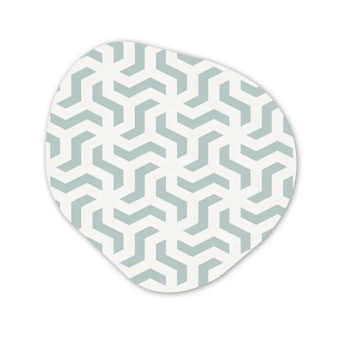 Patronen - Abstract - Groen - Geometrie Wandcirkel Organisch Forex 3mm klein 629 -3d