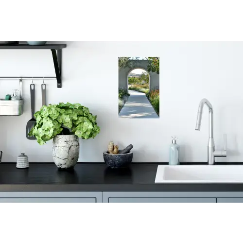 Doorkijk - Pad - Beton - Landschap Muursticker klein -keuken