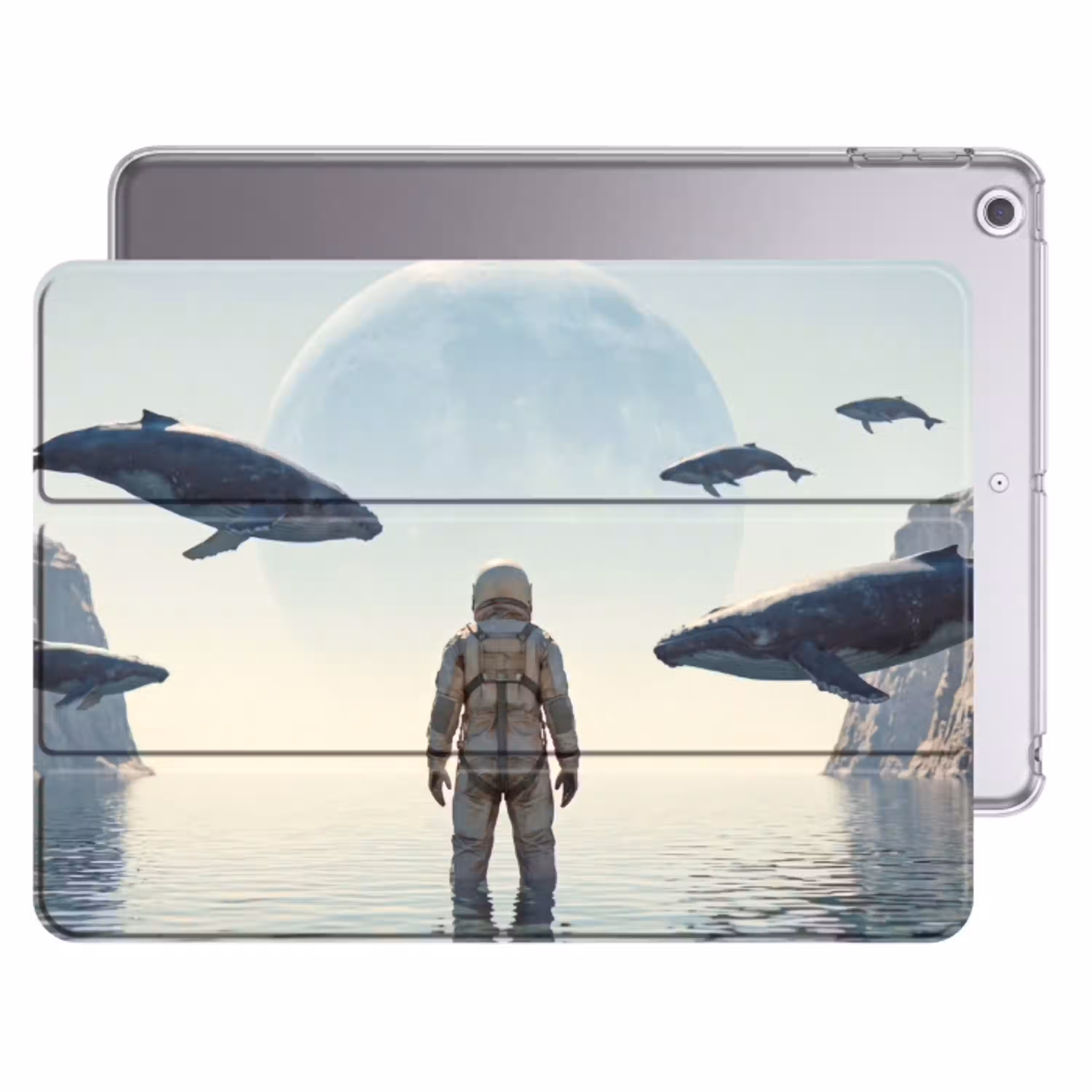 Ruimtevaarder - Walvis - Fantasie Apple iPad 2017 middel -threedimensional_3d_global