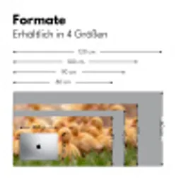 Pijltje - Eend - Natuur - Geel Muismat XXL klein -ysfeer5_duits