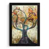 Kunst - Levensboom - Botanisch - Abstract fotolijst zwart zonder passe partout klein -3d