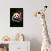 Panda - Graffiti - Dieren - Zwart - Kleuren fotolijst zwart zonder passe partout klein -usfeer4_kinderkamer