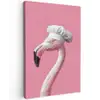 Flamingo - Roze - Koksmuts - Vogel Tuinposter op houten frame 2 cm dik klein -3d